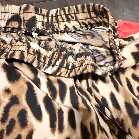 Leopard Print Pants with Red Stripe - Picture 3 of 7